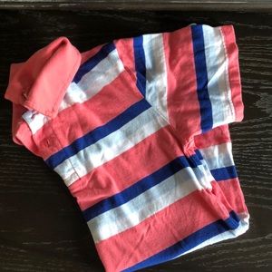 Boys Shortsleeve Striped Polo